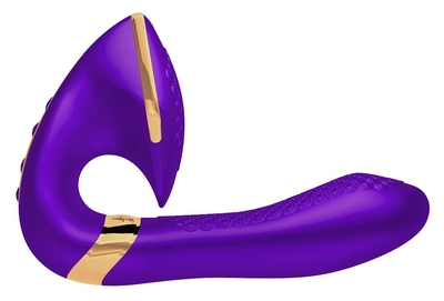 Фиолетовый вибростимулятор Soyo - 17 см. - фото, цены