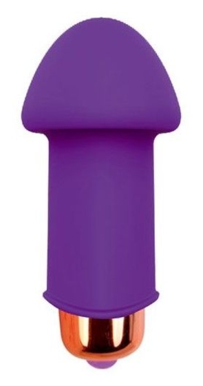 Фиолетовый силиконовый вибромассажер Sweet Toys - 5 см. - фото, цены
