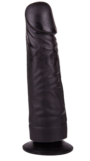 Чёрный фаллоимитатор на подошве-присоске - 17,5 см. - фото, цены