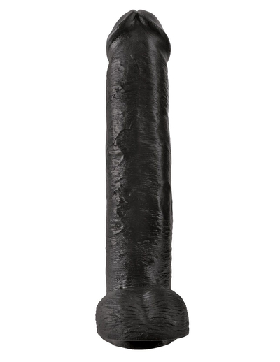 Чёрный фаллоимитатор-гигант 15 Cock with Balls - 40,6 см. - фото, цены
