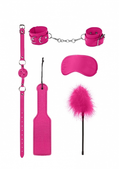 Розовый игровой набор бдсм Introductory Bondage Kit №4 - фото, цены