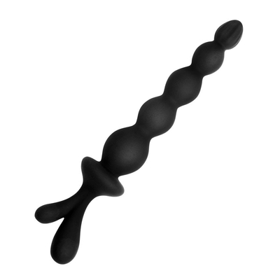 Черная анальная цепочка в форме ёлочки - фото, цены