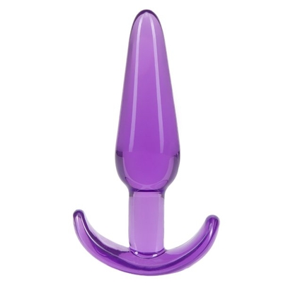 Фиолетовая анальная пробка в форме якоря Slim Anal Plug - 10,8 см. - фото, цены