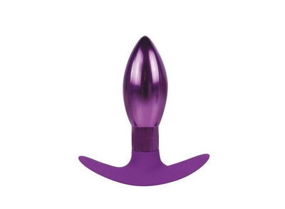 Каплевидная анальная втулка фиолетового цвета - 9,6 см. - фото, цены