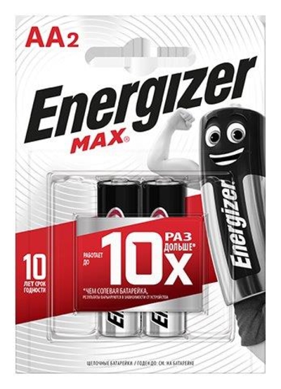 Батарейки Energizer Max E91/aa 1,5v - 2 шт. - фото, цены