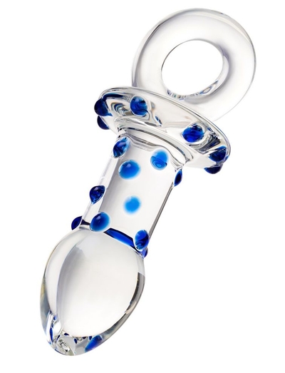 Стеклянная прозрачная втулка с кольцом - 14 см. - фото, цены