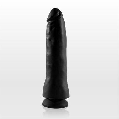 Чёрный фаллоимитатор без мошонки с присоской в основании - 18 см. - фото, цены