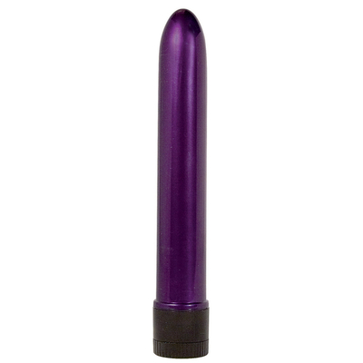 Фиолетовый классический вибратор Retro Ultra Slimline - 17 см. - фото, цены