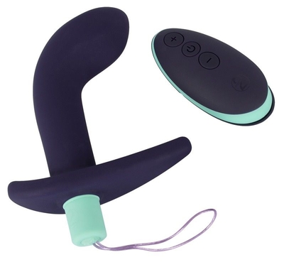 Темно-фиолетовый вибростимулятор простаты с пультом ду Remote Controlled Prostate Plug - фото, цены
