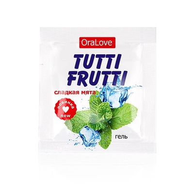 Саше гель-смазки Tutti-frutti со вкусом мяты - 4 гр. - фото, цены