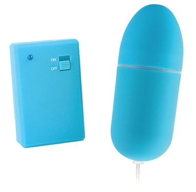 Голубое виброяйцо Remote Control Bullet с пультом ду - фото, цены