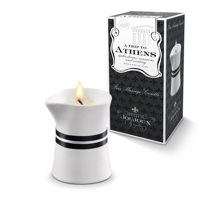 Массажное масло в виде малой свечи Petits Joujoux Athens с ароматом муската и пачули - фото, цены
