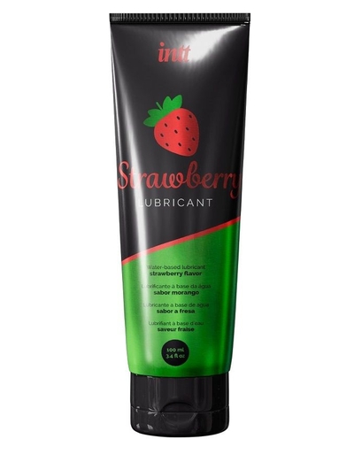 Смазка на водной основе с ароматом клубники Strawberry Lubricant - 100 мл. - фото, цены