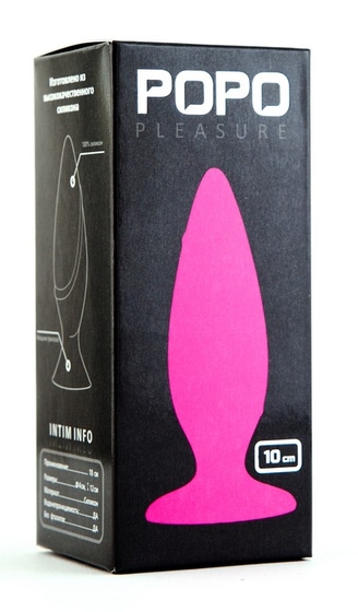 Розовая анальная пробка Popo Pleasure - 10 см. - фото, цены