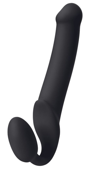 Черный безремневой страпон Silicone Bendable Strap-On Xl - фото, цены