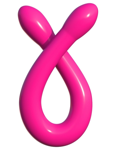 Розовый двусторонний гибкий фаллоимитатор Double Whammy - 43,8 см. - фото, цены