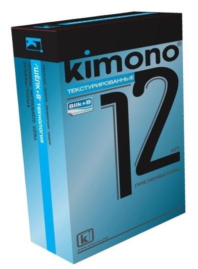Текстурированные презервативы Kimono - 12 шт. - фото, цены