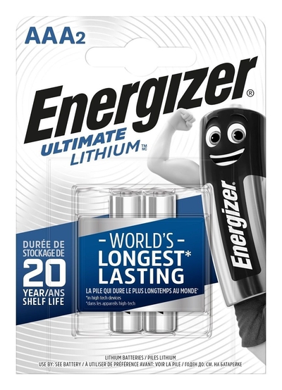 Батарейки Energizer Ultimate Lithium Fr03/l92 Aaa - 2 шт. - фото, цены