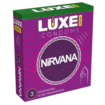 Презервативы с увеличенным количеством смазки Luxe Royal Nirvana - 3 шт. - фото, цены