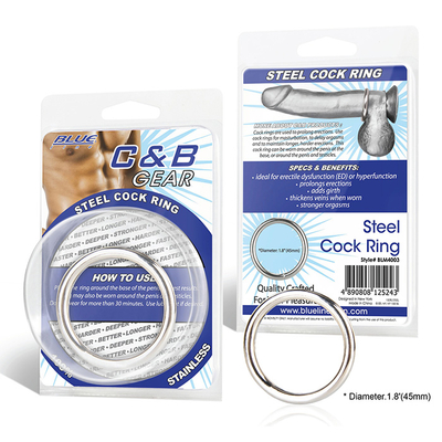 Стальное эрекционное кольцо Steel Cock Ring - 4.8 см. - фото, цены