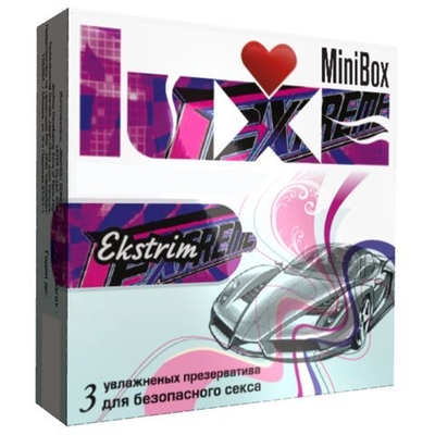 Ребристые презервативы Luxe Mini Box Экстрим - 3 шт. - фото, цены