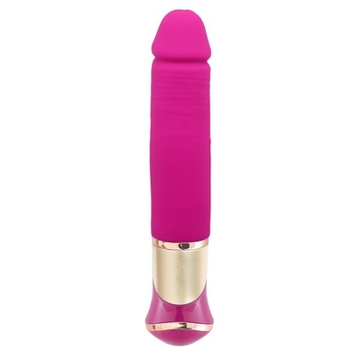 Ярко-розовый перезаряжаемый вибратор Ecstasy Deluxe Greedy Dong - 19,5 см. - фото, цены