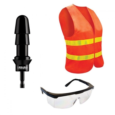 Комплект для секс-дрели Drilldo - бит-адаптер, очки, жилет - фото, цены