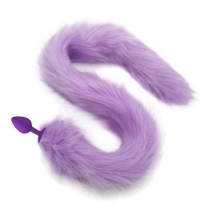Фиолетовая пробка с пушистым сиреневым хвостиком - фото, цены