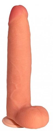 Телесный реалистичный фаллоимитатор с присоской №74 - 22,5 см. - фото, цены