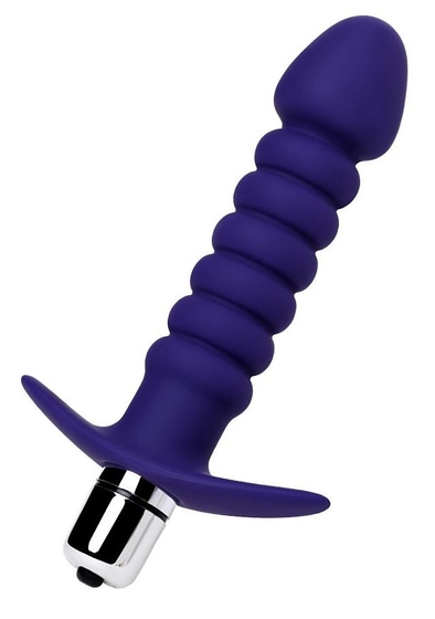 Фиолетовый анальный вибратор Condal - 14 см. - фото, цены