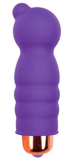 Фиолетовая вибропуля с выступом на кончике - фото, цены