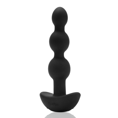 Чёрная анальная виброёлочка Triplet Anal Beads Black - 14 см. - фото, цены