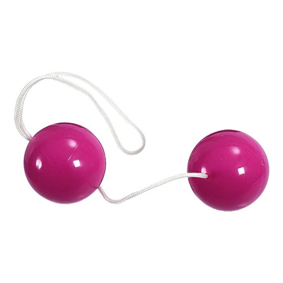 Фиолетовые вагинальные шарики на мягкой сцепке - фото, цены