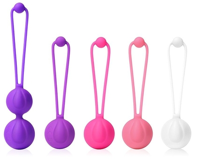 Набор из 5 разноцветных вагинальных шариков - фото, цены