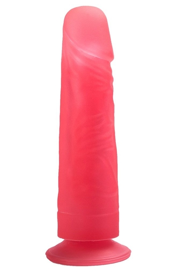 Розовый фаллоимитатор на подошве-присоске - 17,5 см. - фото, цены