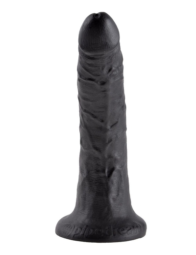 Чёрный фаллоимитатор с присоской 7 Cock - 17,8 см. - фото, цены