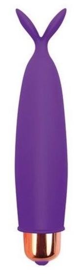 Фиолетовый клиторальный вибростимулятор с усиками - фото, цены