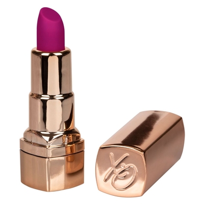 Золотистый вибратор-помада с пурпурным мягким кончиком Hide Play Rechargeable Lipstick - фото, цены