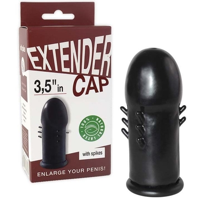 Чёрная насадка-удлинитель с усиками Extender Cap 3.5 - фото, цены