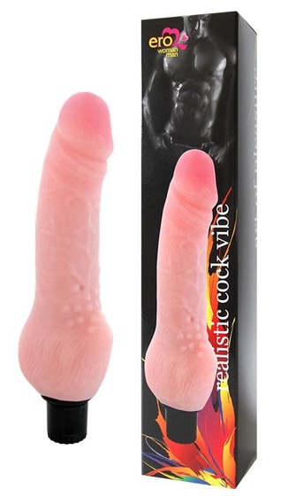 Вибратор телесного цвета Realistic Cock Vibe - 19,5 см. - фото, цены