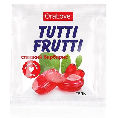 Гель-смазка Tutti-frutti со вкусом барбариса - 4 гр. - фото, цены
