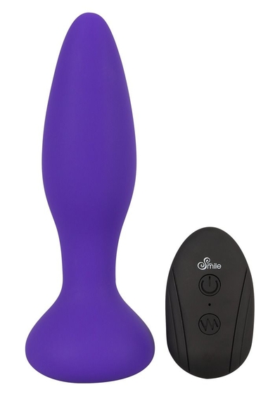 Фиолетовая анальная вибропробка Rc Butt Plug - 14,5 см. - фото, цены