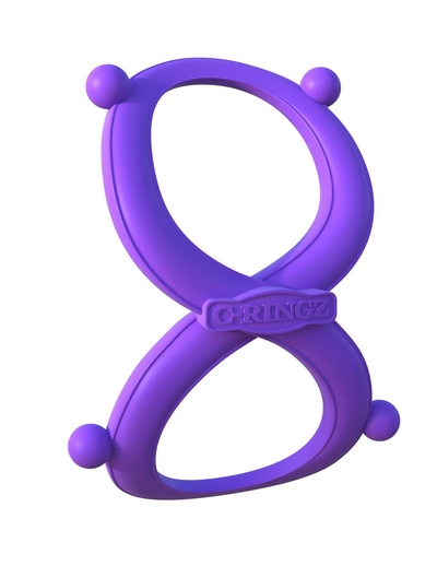 Фиолетовое эрекционное кольцо на пенис и мошонку Infinity Ring - фото, цены