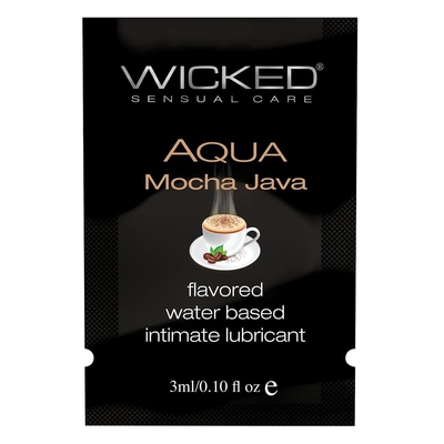 Лубрикант со вкусом кофе мокко Wicked Aqua Mocha Java - 3 мл. - фото, цены