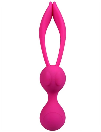 Ярко-розовые вагинальные шарики Rabbit - фото, цены