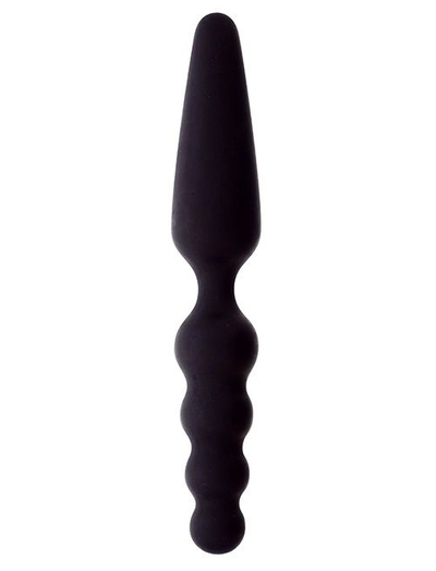 Чёрный двусторонний массажер для анальной стимуляции Menzstuff Dual Probe - 18 см. - фото, цены