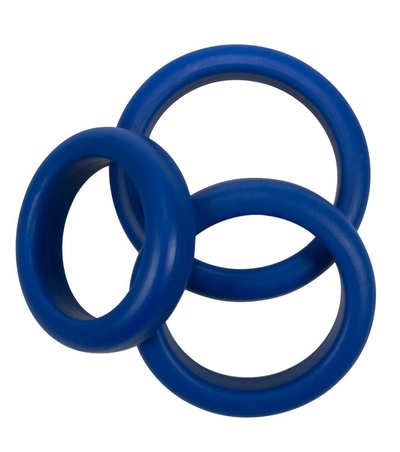 Набор из 3 синих эрекционных колец Blue Mate - фото, цены