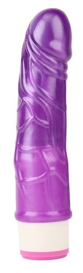 Фиолетовый вибратор-реалистик Stud Rod - 17,5 см. - фото, цены