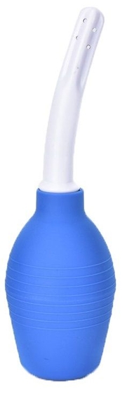 Синий анальный душ с изогнутым наконечником - фото, цены
