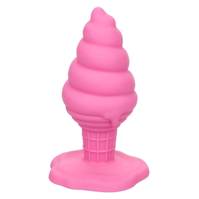 Розовая анальная пробка в виде мороженого Yum Bum Ice Cream Cone Butt Plug - 9,5 см. - фото, цены